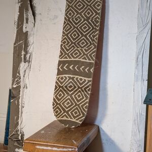 Diamond Pattern Wall Art in Brown and Cream